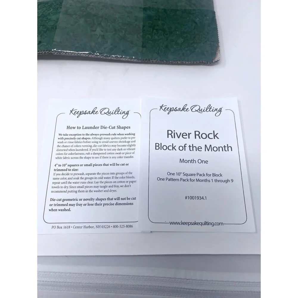 River Rock Block Of The Month by Keepsake Quilting 10 Inch Square Month One 2015